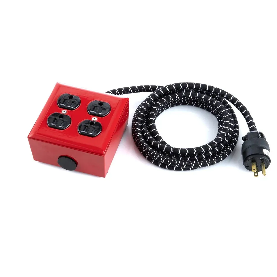 Extō in BOTTLE ROCKET RED w/ Black & White X Cord
