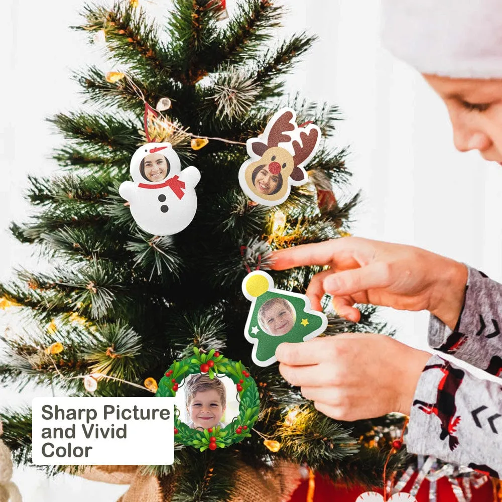 Xmas Suprise Gifts Christmas Photo Hanging Decorations Blind Box Custom Face Christmas Hanging Ornaments