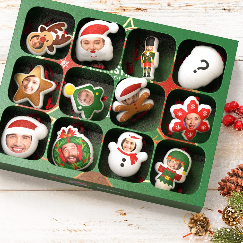 Xmas Suprise Gifts Christmas Photo Hanging Decorations Blind Box Custom Face Christmas Hanging Ornaments