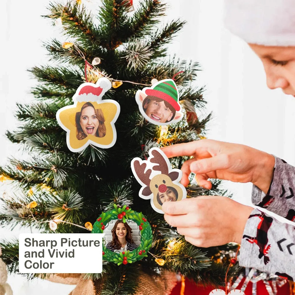 Xmas Suprise Gifts Christmas Photo Hanging Decorations Blind Box Custom Face Christmas Hanging Ornaments