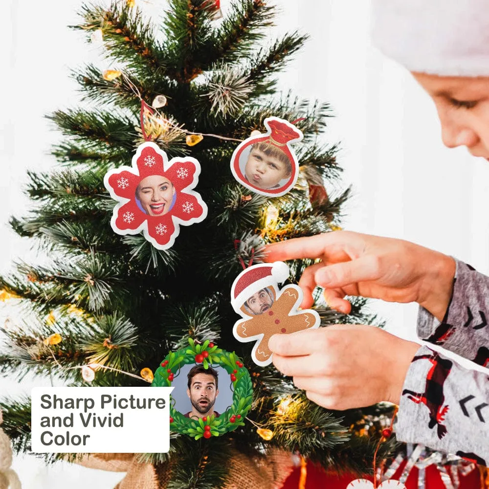 Xmas Suprise Gifts Christmas Photo Hanging Decorations Blind Box Custom Face Christmas Hanging Ornaments
